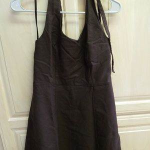Linen halter dress with POCKETS